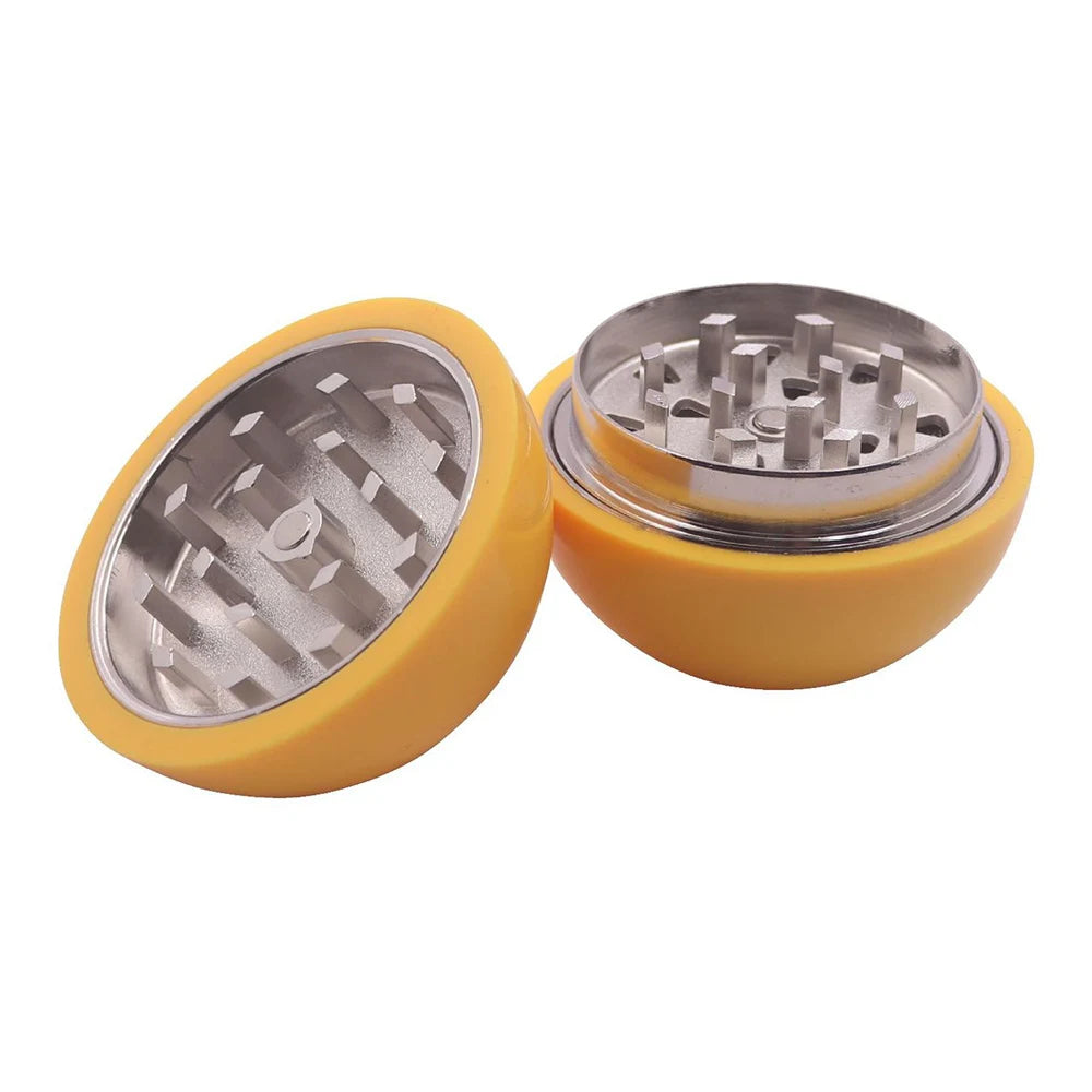 50MM Ball Shaped Herb Grinder Spice Miller 3 layers Red Orange Gift Box Metal Cartoon Herb Grinder